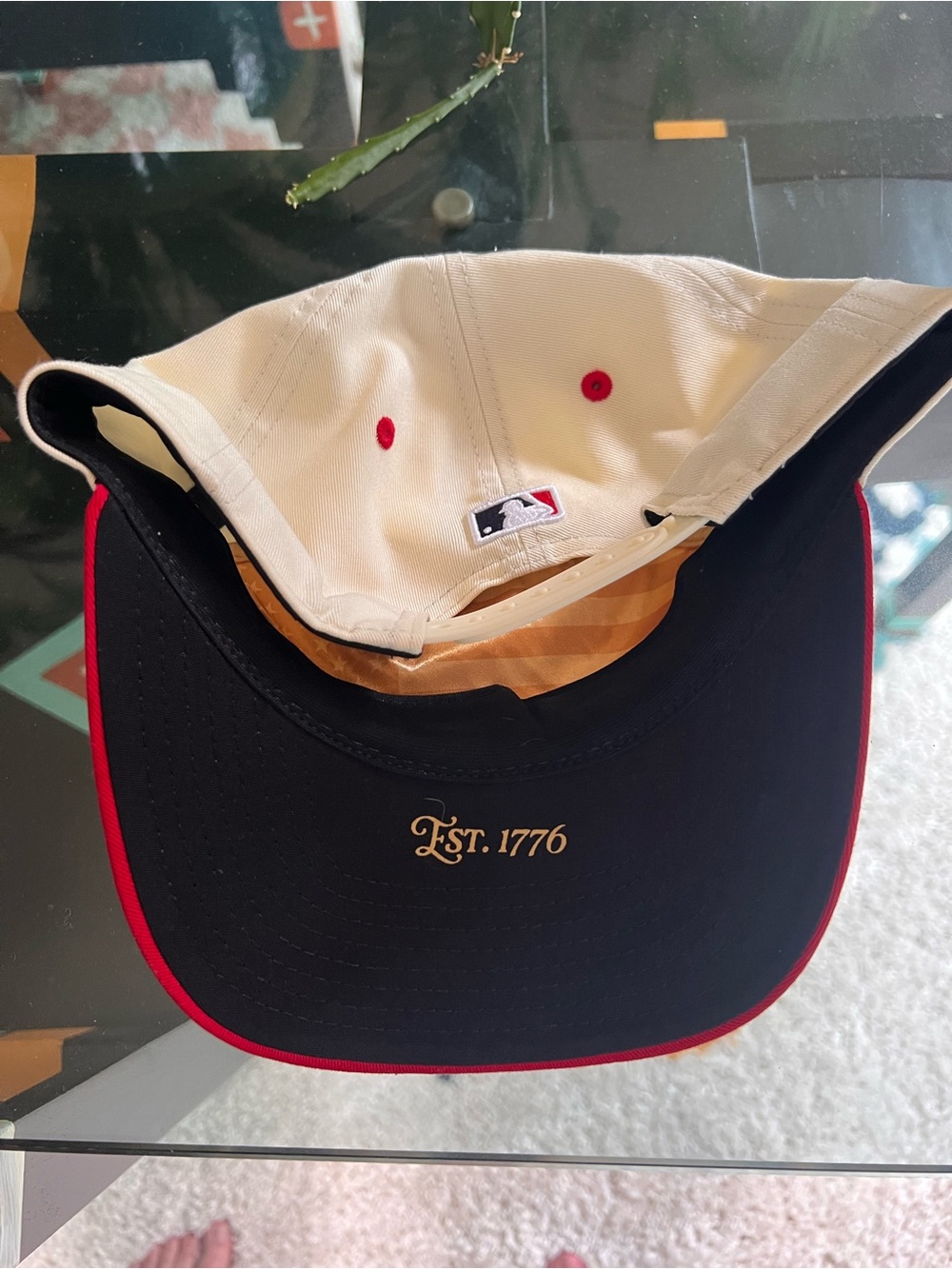 New Era Cream and Red Philadelphia 'P' Patriotic Baseball Cap - Picture 2 of 2